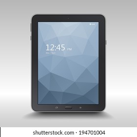 Tablet computer, realistic vector illustration