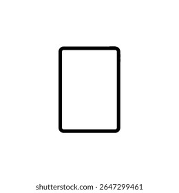 Tablet Computer Silhouette, can use for Pictogram, Logo, Apps, Mock Up, Sign, Icon, Symbol or Graphic Design Element. Flat Style. Vector Illustration