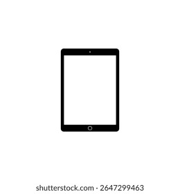 Silhueta do computador do tablet, pode usar para o pictograma, logotipo, aplicativos, maquete acima, sinal, ícone, símbolo ou elemento de design gráfico. Estilo Plano. Ilustração de vetor
