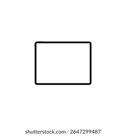 Tablet Computer Silhouette, can use for Pictogram, Logo, Apps, Mock Up, Sign, Icon, Symbol or Graphic Design Element. Flat Style. Vector Illustration