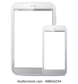 Tablet Computer and Smart  Phone Vector illustration.