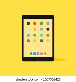 Tablet computer or smartphone tablet icon. smartphone pictogram in trendy flat style . Tablet computer symbol for your web site design, logo, app, UI. Vector illustration, 