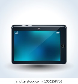Tablet computer, smartphone, palmtop gadget realistic vector icon
