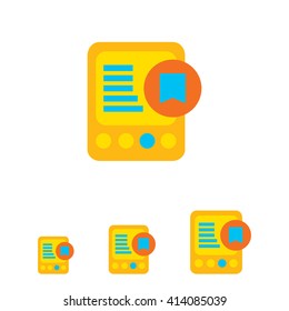 Tablet computer and tag icon