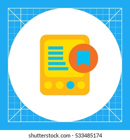Tablet computer and tag icon