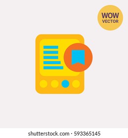 Tablet computer and tag icon