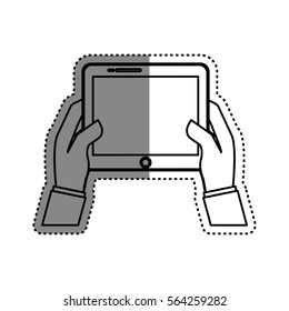 Tablet computer technology icon vector illustration graphic design
