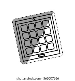 Tablet computer technology icon vector illustration graphic design