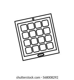 Tablet computer technology icon vector illustration graphic design