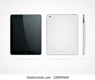 Tablet computer. Vector illustration.