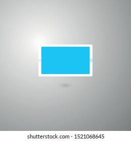 Tablet computer vector illustration. Tablet computer flat icon