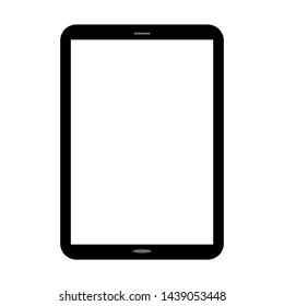 tablet computer with white blank screen isolated on white background. vector illustration 