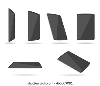 tablet computers different foreshortening vector illustration