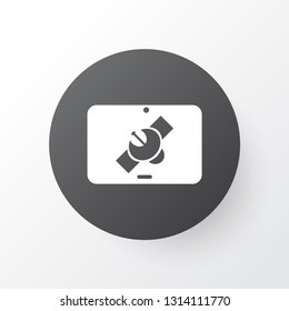 Tablet connection icon symbol. Premium quality isolated technology element in trendy style.