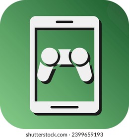 Tablet Controller Vector Glyph Gradient Background Icon For Personal And Commercial Use.
