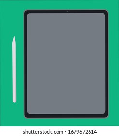 Tablet is created as a vector image for use