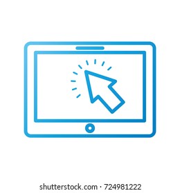 tablet with cursor button digital technology