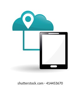 tablet design. technology icon. multimedia concept