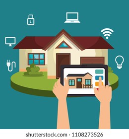 tablet device controlling smart home
