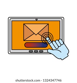 tablet device with envelope mail