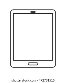 tablet device gadget technology icon. Flat and isolated design. Vector illustration