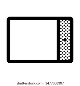 Tablet Device. Icon with Filled with Dots.