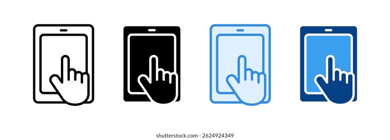 Tablet Device Icon Set Multiple Style Collection