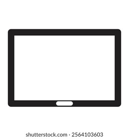 tablet device icon. tablet Vector illustration. black color and white background