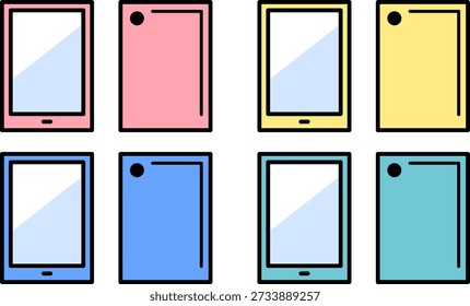 Tablet device illustration with blank screen, easy to use for business materials and UI design