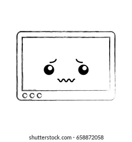 tablet device kawaii character