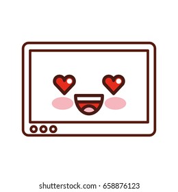 tablet device kawaii character
