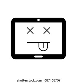 tablet device kawaii character