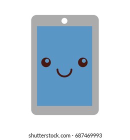 tablet device kawaii character