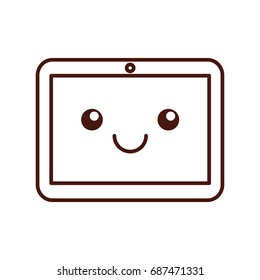 tablet device kawaii character