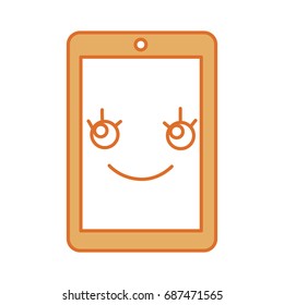 tablet device kawaii character
