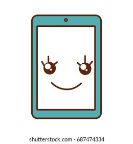 tablet device kawaii character