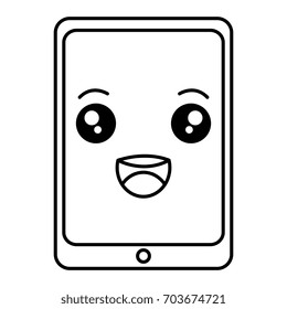 tablet device kawaii character