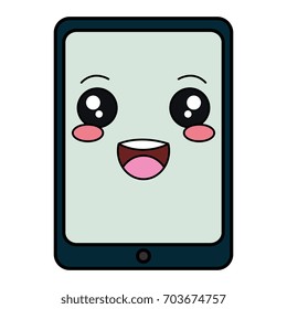tablet device kawaii character