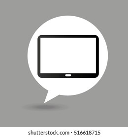 tablet device map pin icon vector illustration eps 10