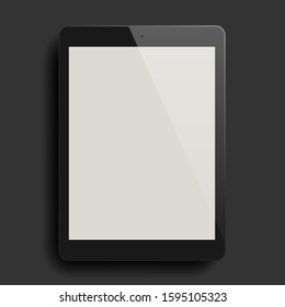 Tablet device on dark background