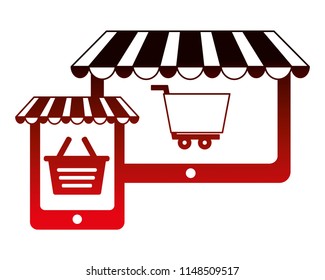 tablet device with parasol isolated icon