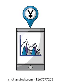 tablet device and pin location with symbol crypto money