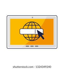 tablet device with planet browser