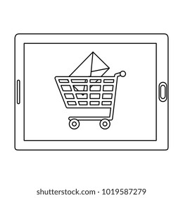 tablet device with shopping cart and email