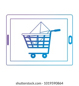 tablet device with shopping cart and email
