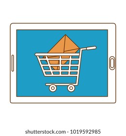 tablet device with shopping cart and email