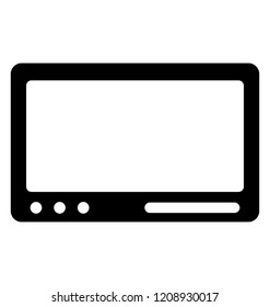 
A tablet device showing video player 
