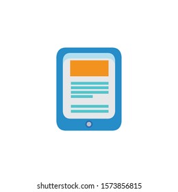 tablet device with social media flat style icon vector illustration design