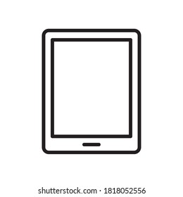 tablet device tech line style icon vector illustration design