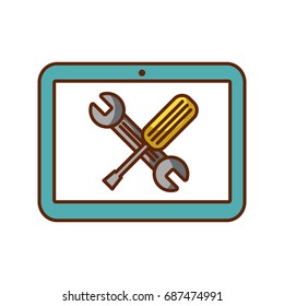 tablet device with tools